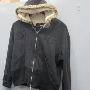 Karizma Men's Hoodie Jacket Size L Black Color Full Zipper 100% Cotton Jacket